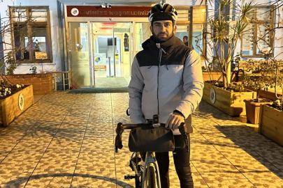 Depremde hayatını yitirenler için 1600 kilometre pedal çevirecek