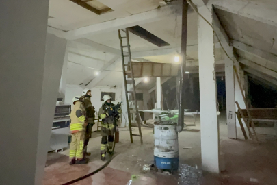 Düzce'de ahşap atölyesinde yangın