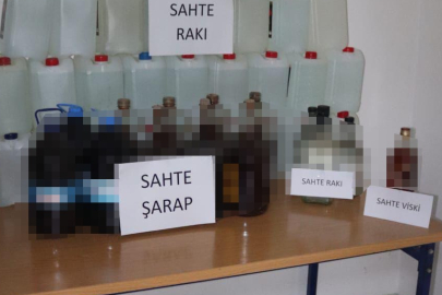 Çanakkale’de 240 litre sahte içki ele geçirildi
