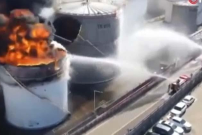Dev yakıt tankında patlama: Yangın çıktı 1 kişi öldü