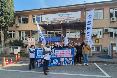 Bursa'da Ağız ve Diş Sağlığı Merkezi çalışanları iş bıraktı