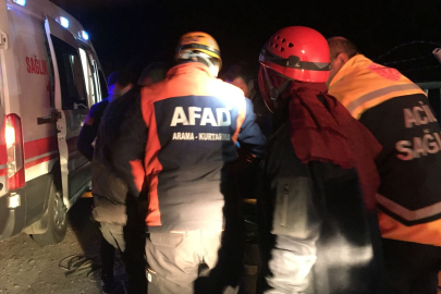 Osmaniye'de otomobil sulama kanalına devrildi