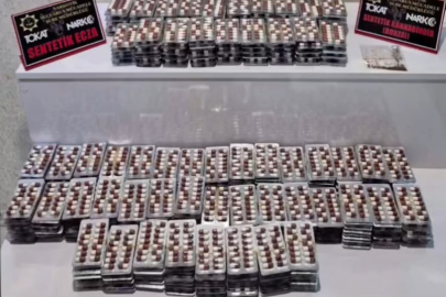 Tokat'ta 7 bin 916 adet sentetik ecza hap ele geçirildi