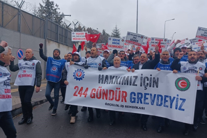 Karabük'te Yolbulan Metal işçileri Cumhurbaşkanından destek bekliyor