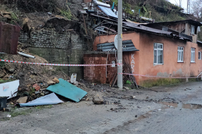 Zonguldak'ta heyelan sonrası 3 ev tahliye edildi