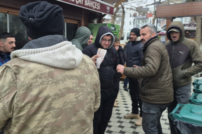 Bartın'da karla mücadele ekiplerine sucuk ekmek