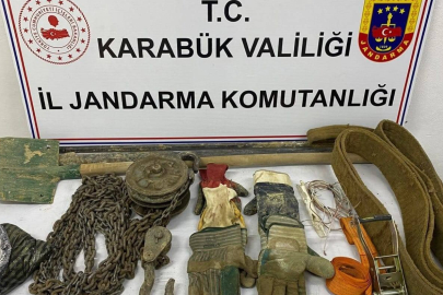 Karabük Safranbolu'da kaçak kazı yapan 3 kişi suçüstü yakalandı