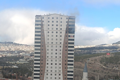 Ankara’da bir binanın 18. katında yangın