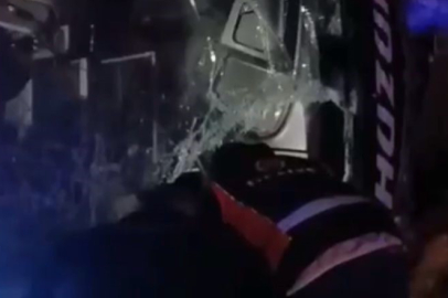 Yozgat’taki otobüs kazasında yaşanan panik kamerada