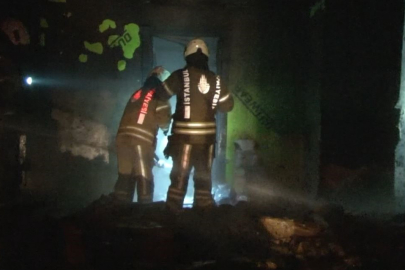 İstanbul Arnavutköy’de fabrika deposu alev alev yandı