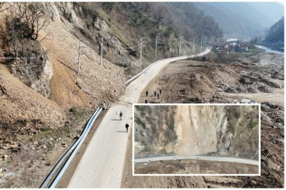 Düzce'de heyelan! 4 köy ve 2 mahallenin yolu trafiğe kapatıldı