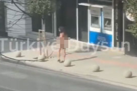 Bursa Altıparmak'ta çıplak kadın şoku
