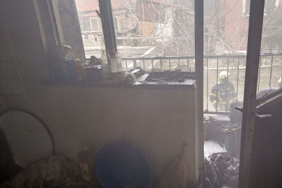 Isparta’da 2 katlı evde yangın