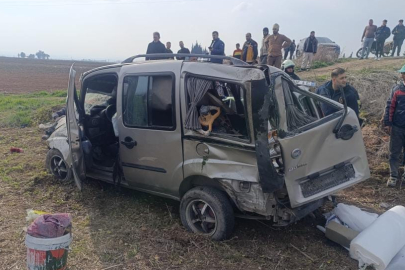 Hatay'da hafif ticari araç tarlaya uçtu: 1'i ağır 3 yaralı