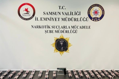 Samsun’da 4 bin 816 adet sentetik ecza ele geçirildi
