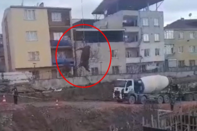 Bursa'da boğayı vinçle kesim alanına taşıdılar!