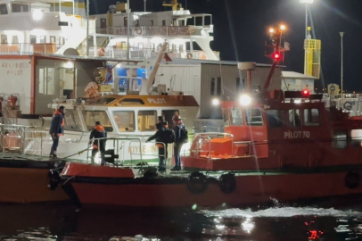 Çanakkale Boğazı'nda tankere çıkarken denize düşen kılavuz kaptan kurtarıldı