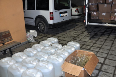 Adana'da 780 litre sahte içki ele geçirildi