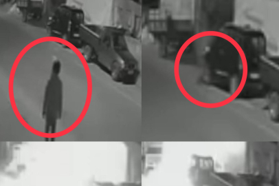 Mersin'de aracın kundaklandığı anlar kamerada