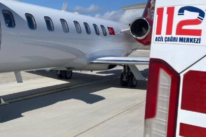Ambulans uçak yeni doğan bebek için havalandı