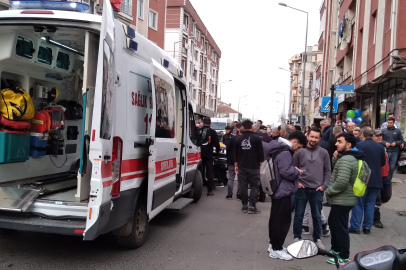 Tekirdağ'da önündeki araca çarpan motosikletli hastanelik oldu