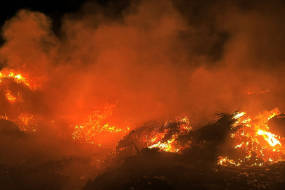 Muğla Yatağan’da çöplük yangını