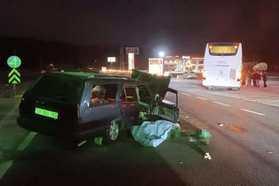 Kastamonu'da otobüsle otomobil çarpıştı: 1 ölü, 1 yaralı
