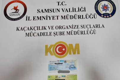 Samsun'da sahte çekle 873 bin liralık vurgunu polis önledi