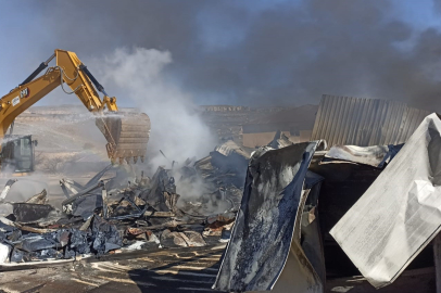 Malatya Darende’de konteyner yangını