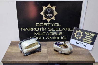 Hatay'da kargo ile gelen bilgisayar kasasından skunk maddesi ele geçirildi