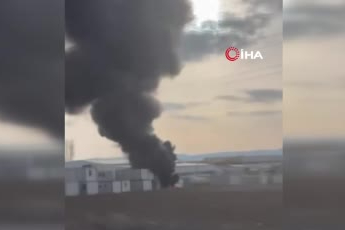 Ankara’da prefabrik ofiste yangın