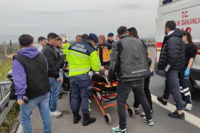 Bursa'da otobanda feci motosiklet kazası! Metrelerce sürüklendi...