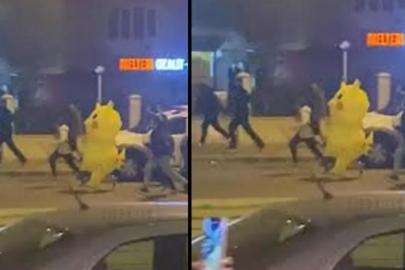 Eylemci Pikachu yine meydanlarda! Bu kez polisle beraber...