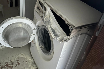 Çorum'da alevlere teslim olan çamaşır makinesi evi küle çeviriyordu