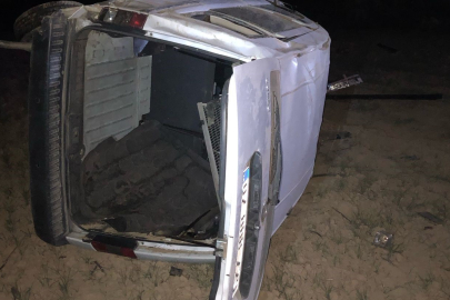 Isparta'da otomobil takla atarak şarampole devrildi