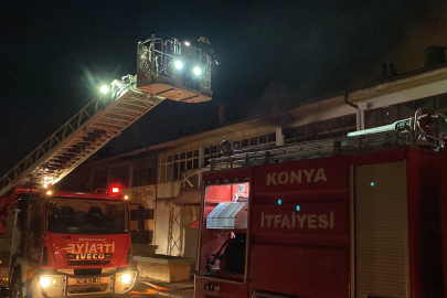 Konya'da matbaada yangın paniği
