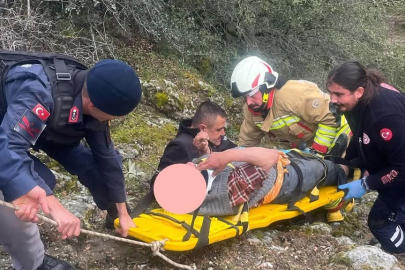 Manisa'da uçurumdan yuvarlanan zihinsel engelli adam yaralandı