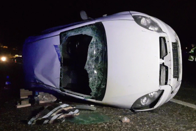 Karabük'te devrilen otomobil 30 metre sürüklendi: 5 yaralı