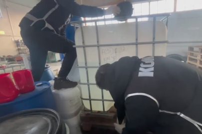 Erzurum’da 1 ton metil alkol geçirildi