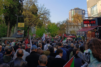 Bursalılar Gazze için yürüdü! "Katil Siyonistler hesap verecek"