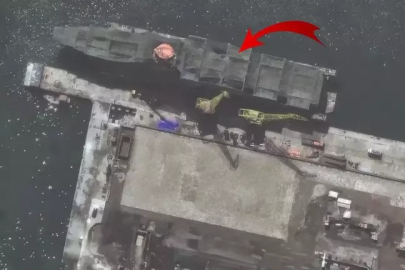 Kuzey Kore'nin en büyük savaş gemisi uydu görüntüsünde