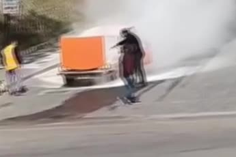 Ankara Beypazarı'nda otomobil yangını