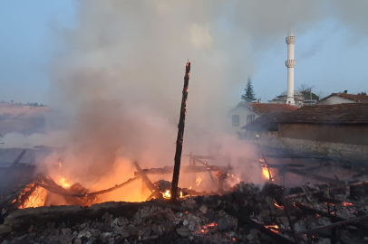 Manisa'da ahırda başlayan yangın iki evi kül etti