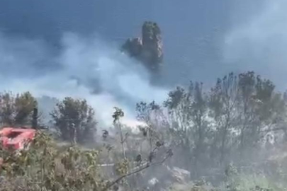 Antalya Gazipaşa'da muz bahçesindeki yangın makilik alana sıçradı