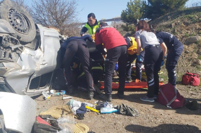Bolu'da kontrolden çıkan otomobil takla attı: 1 yaralı