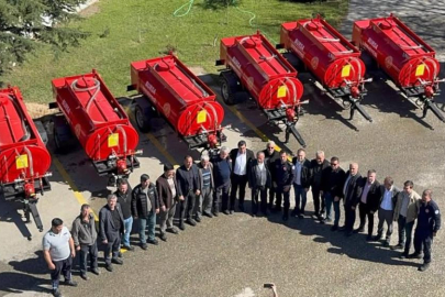 Bursa'da köylere yangın söndürme tankeri dağıtıldı