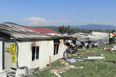 Bilecik'te işçilerin kaldığı konteynerde yangın