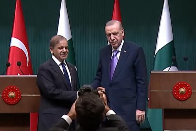 Cumhurbaşkanı Erdoğan, Pakistan Başbakanı Şahbaz Şerif'i ağırladı: Ortak projeler geliştireceğiz