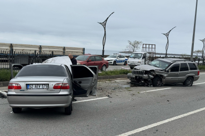 Giresun'da briyerleri aşan araç karşı şeride geçti: 2 yaralı
