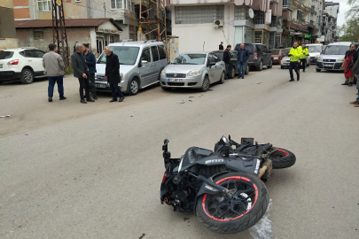 Samsun'da motosikletin çarptığı yaya yaralandı